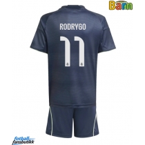 Real Madrid Rodrygo Goes #11 Bortedraktsett Barn 2025-26 Kortermet (+ Korte bukser)